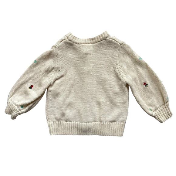 NWOT Hanna Andersson Holiday Bobble Cardigan Sweater Size 3T - Picture 4 of 5